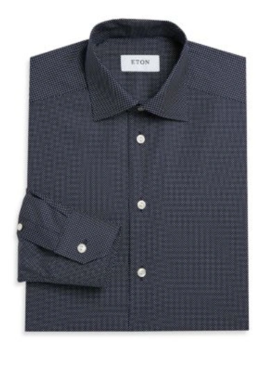 Eton Slim-fit Signature Polka Dot Dress Shirt In Blue