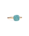 POMELLATO NUDO ROSE GOLD & BLUE TOPAZ RING,PROD210860001