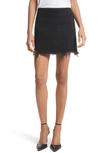 ALEXANDER WANG FRAYED MINISKIRT,4D275008AI