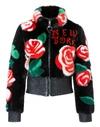 PHILIPP PLEIN FUR BOMBER "EVELYN FLOREAL",A17CWFB0019PFU014F02NY