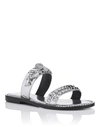 PHILIPP PLEIN ANDALS FLAT "LET ME KNOW",P18SWSA0110PTE094N70