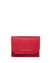 Burberry Haymarket Mayfield Leather Card Case Set In Red