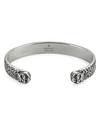 GUCCI Sterling Silver Gatto Bangle Bracelet,YBA433575001017