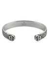 GUCCI Sterling Silver Feline Head Cuff,YBA433575001019