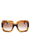 Gucci Women's Oversized Square Sunglasses, 54mm In Brown/havana