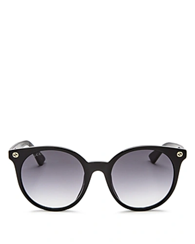 Gucci Women's Pantos Round Sunglasses, 52mm In Black/gray Gradient