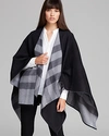 BURBERRY CHARLOTTE REVERSIBLE SOLID TO CHECK WOOL CAPE,4029404