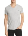 Burberry Jadforth V-neck T-shirt In Pale Gray Melange