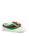 GUCCI Women's Falacer Leather Low Top Lace Up Bowler Sneakers,519278BS7Y0