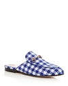 GUCCI WOMEN'S PRINCETOWN GINGHAM MULES,4750949IY20