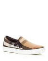 BURBERRY WOMEN'S GAUDEN SIGNATURE CHECK SLIP-ON SNEAKERS,4055177