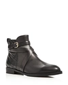 BURBERRY VAUGHAN BELTED LEATHER BOOTIES,4060397