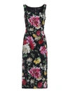DOLCE & GABBANA FLORAL PRINT FITTED DRESS,10569586