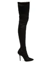 VETEMENTS thigh-high satin boots,17966-VE102