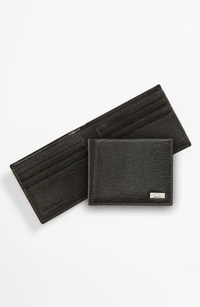 Ferragamo New Revival Textured Calfskin Bifold Wallet In Na