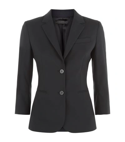 The Row Schoolboy Stretch Wool-blend Crepe Blazer In Black