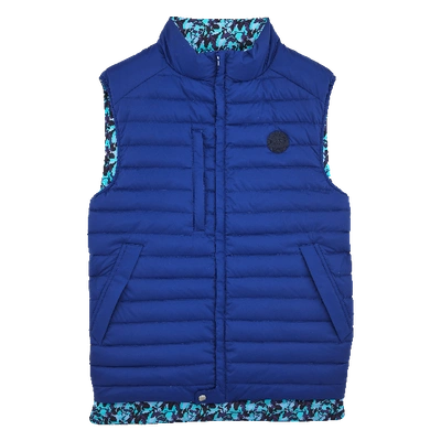 Vilebrequin Pap Unisexe Adulte - Sleeveless Doudoune Camouflage Turtles - Jacket - Versant In Blue