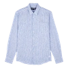 VILEBREQUIN MEN READY TO WEAR - STRIPED LINEN SHIRT - SHIRTS - CAROUBIS,CRS8602E