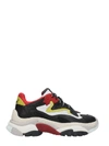 Ash Addict Trainers Black Leather & Red Mesh In Black
