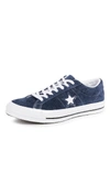 CONVERSE ONE STAR SUEDE LOW TOP SNEAKERS