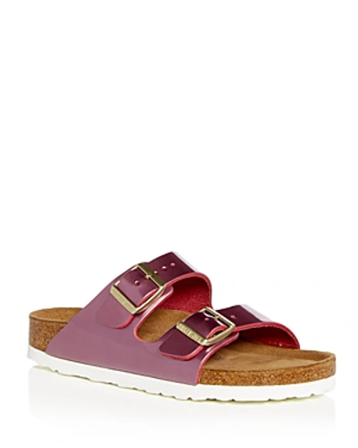 Birkenstock Women's Arizona Patent Leather Slide Sandals In Pink