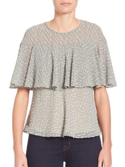 Prose & Poetry Ione Bell Sleeve Two-layer Top In Sage