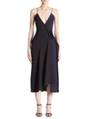 VICTORIA BECKHAM ASYMMETRIC CAMI MIDI DRESS,0400097804494