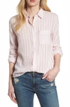 Rails Charli Shirt In Blush Shadow Stripe
