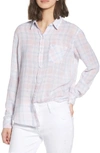 Rails Charli Button Down Shirt In White Blush Sky