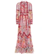 VALENTINO JARDIN DE FLEURS COTTON-BLEND GOWN,P00320607