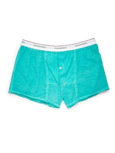 Dsquared2 Men's Ink Splatter Boxers In Green