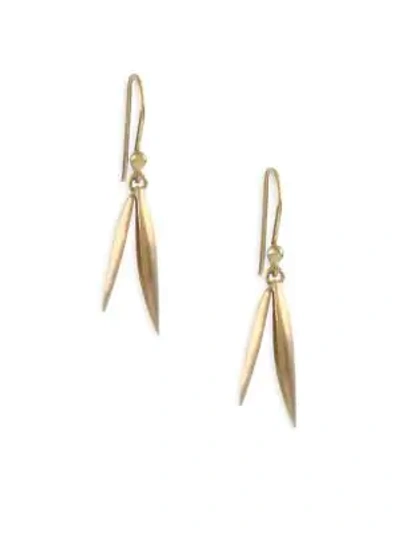 Annette Ferdinandsen 18k Yellow Gold Oat Drop Earrings