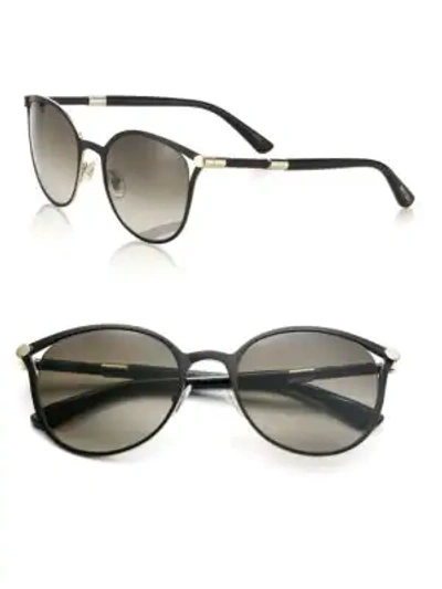 Jimmy Choo Neiza 54mm Round Sunglasses In Black