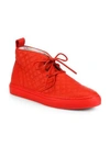 DEL TORO Quilted Leather Chukka Sneakers