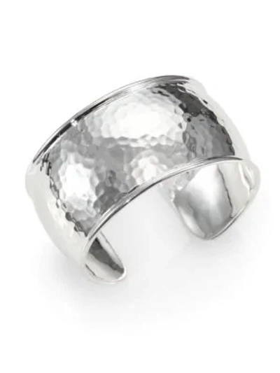 Ippolita Classico Statement Sterling Silver Flat Hammered Cuff Bracelet