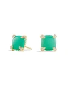 David Yurman Chatelaine Earrings With Chrysoprase And Diamonds In 18k Gold In Green/gold
