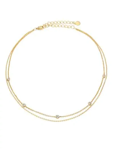 Jules Smith Crimson Chain Choker Necklace, 12 In Gold