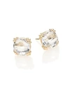 ANZIE WOMEN'S DEW DROP WHITE TOPAZ & 14K YELLOW GOLD STUD EARRINGS