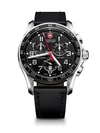 VICTORINOX SWISS ARMY MEN'S CHRONO CLASSIC XLS STAINLESS STEEL & LEATHER CHRONOGRAPH STRAP WATCH,0400673716701