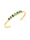 GURHAN Amulet Hue Emerald & 24K Yellow Gold Bangle Bracelet