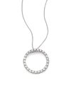 ROBERTO COIN Tiny Treasures Diamond & 18K White Gold Circle Pendant Necklace