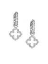 JUDE FRANCES Classic Diamond & 18K White Gold Open Clover Marquis Earring Charms