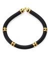 LIZZIE FORTUNATO Double Take Leather Tube Necklace