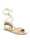 LOEFFLER RANDALL Starla Star-Detail Leather Lace-Up Sandals