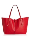 ANNABEL INGALL ISABELLA SMALL LEATHER TOTE,3022CHERRY