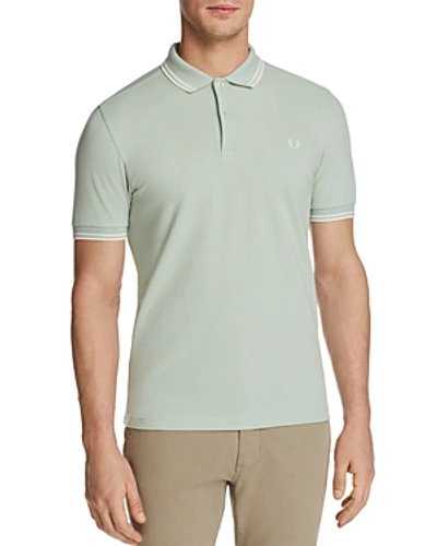 Fred Perry Twin Tipped Polo - Slim Fit In Mint