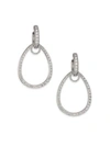 JUDE FRANCES Classic Diamond & 18K White Gold Teardrop Earring Charm Frames