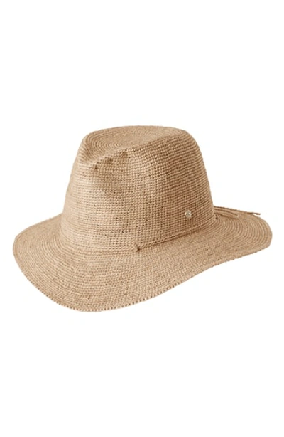 Helen Kaminski Desmonda Packable Raffia Fedora In Frappe