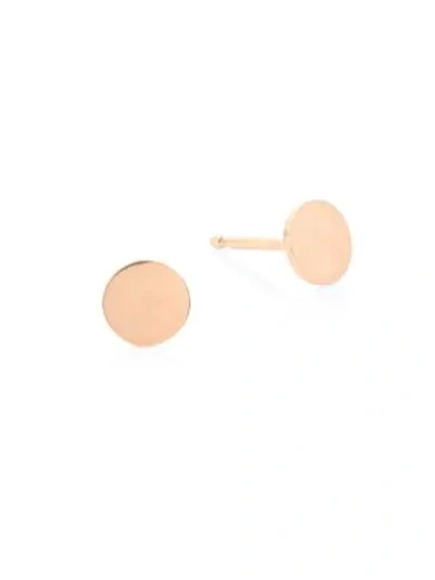 Ginette Ny 18k Rose Gold Mini Stud Earrings In Pink Gold