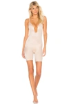 Spanx Suit Your Fancy Low Back Mid Thigh Smoothing Body-neutral In Champagne Beige